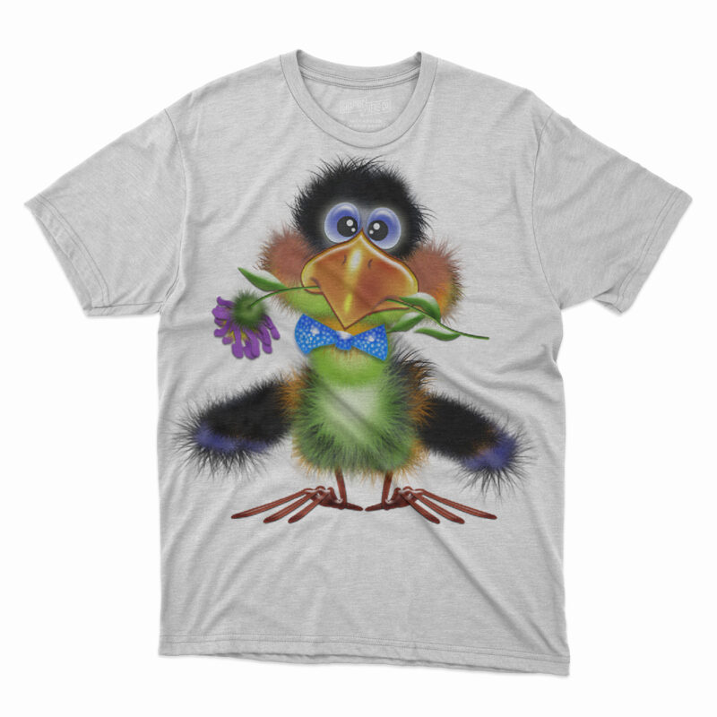 Bird Drawing Funny animal , toucan T-shirt design