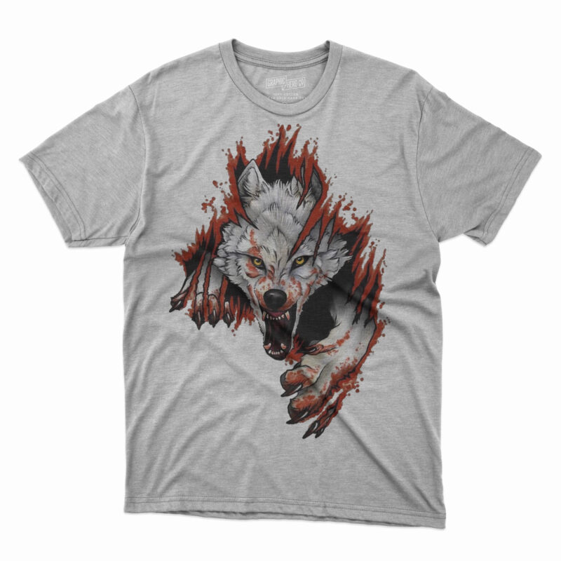 white wolf illustration, Sleeve tattoo Dog Black wolf, Dog T-shirt Design