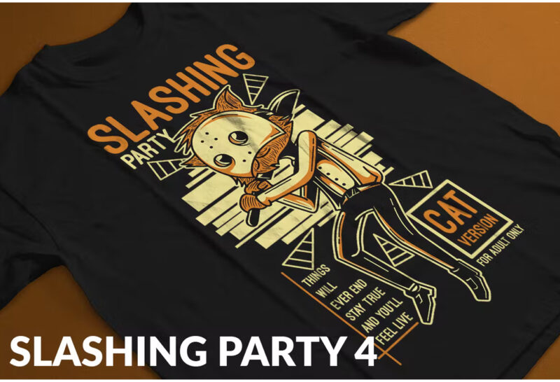 Slashing Party 4 T-Shirt Design