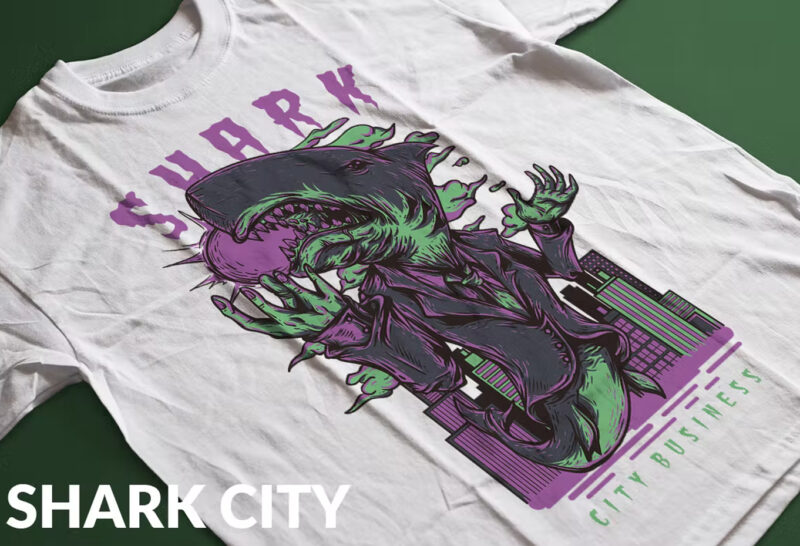 Shark City T-Shirt Design