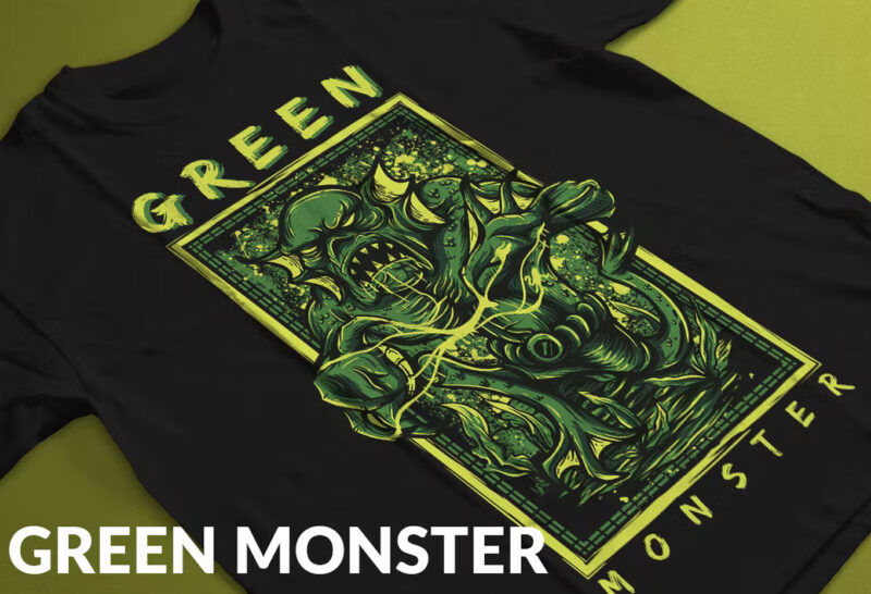 Green Monster T-Shirt Design