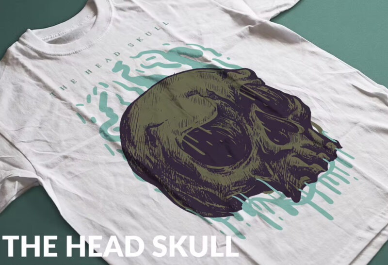 The Head Skull T-Shirt Design