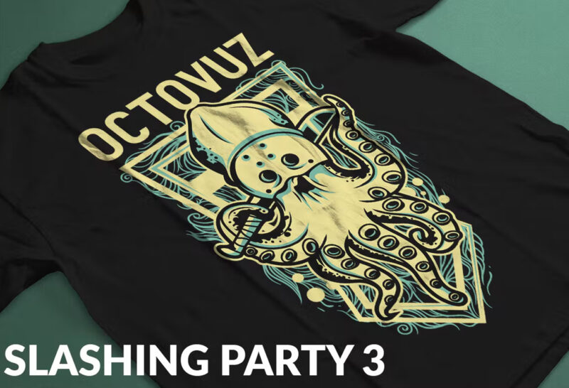 Slashing Party 3 T-Shirt Design