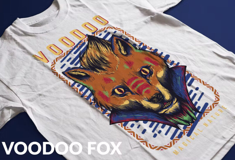 Voodoo Fox T-Shirt Design