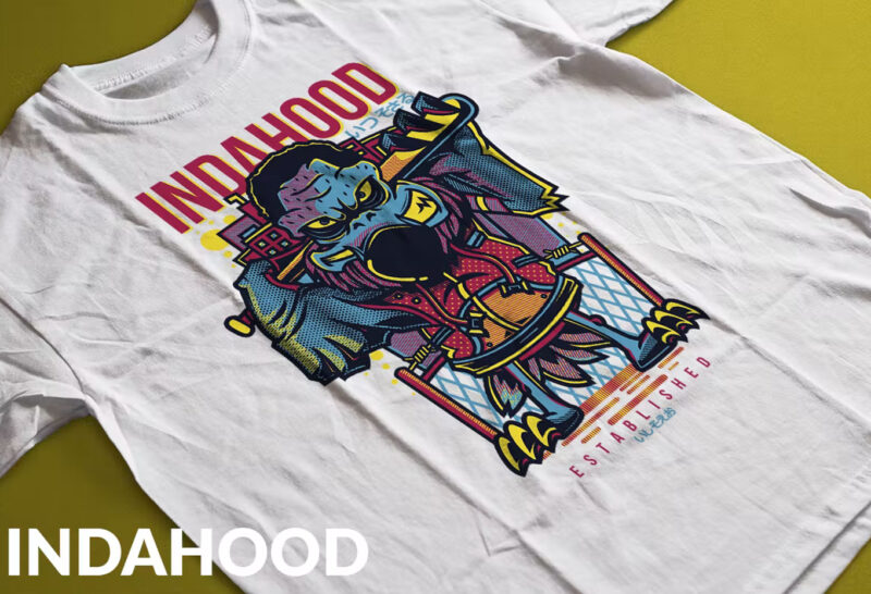 Indahood T-Shirt Design Template