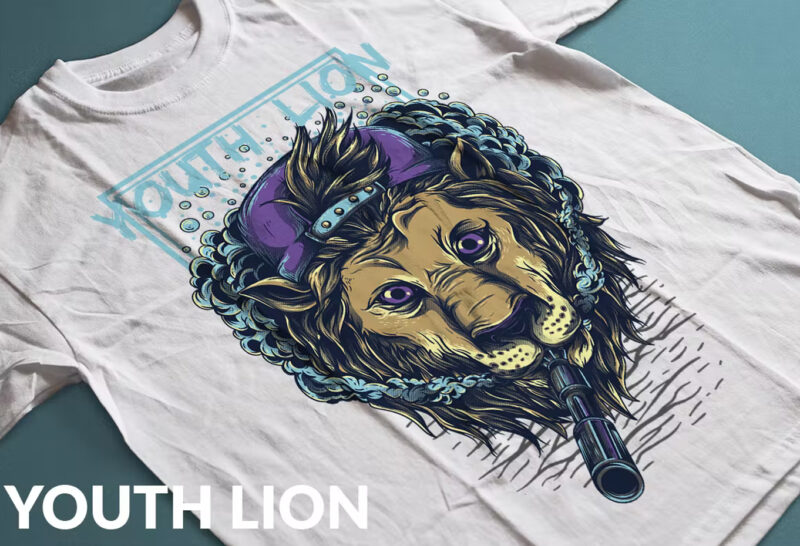 Youth Lion T-Shirt Design