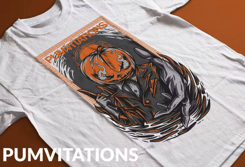Pumvitations T-Shirt Design Illustration