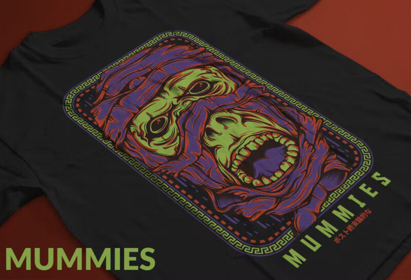 Mummies T-Shirt Design Template