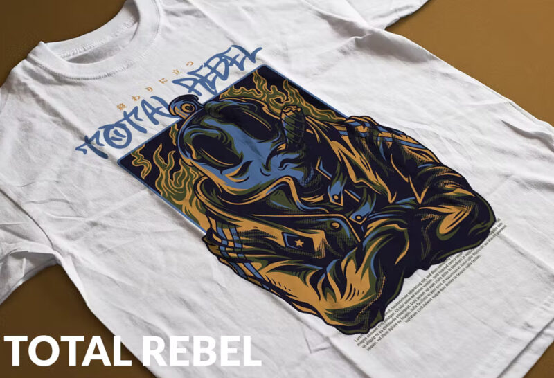 Total Rebel T-Shirt Design Template