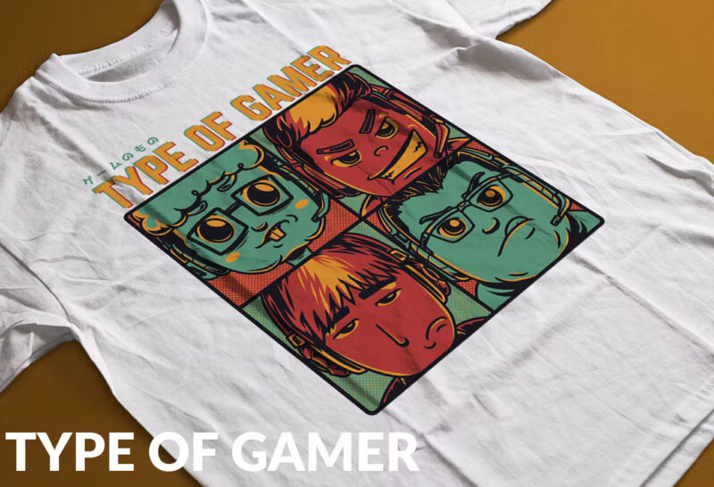 Type of Gamer T-Shirt Design