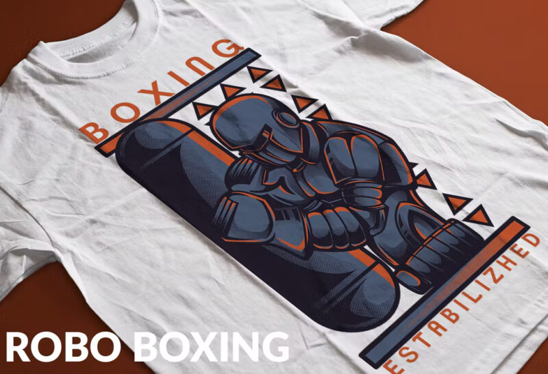 Robo Boxing T-Shirt Design