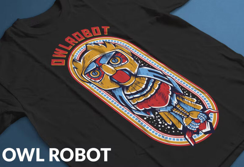 Owl Robot T-Shirt Design