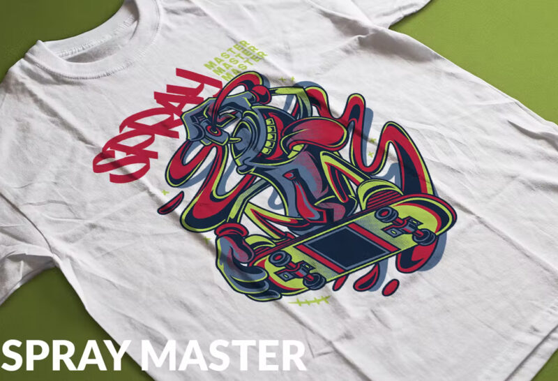 Spray Master T-Shirt Design vector