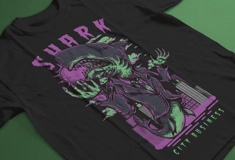Shark City T-Shirt Design