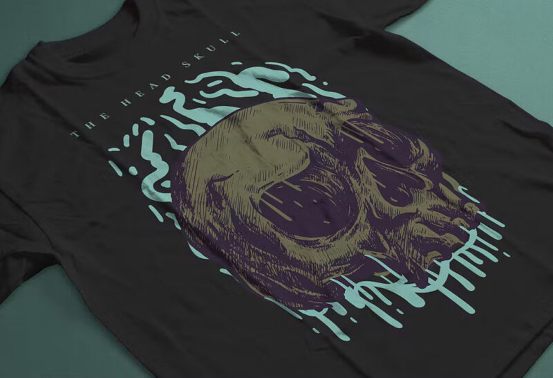 The Head Skull T-Shirt Design