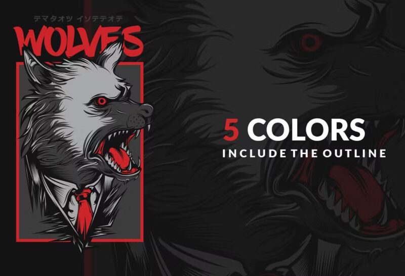 Mafia Wolves T-Shirt Design