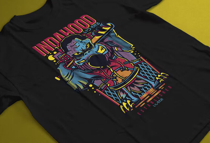 Indahood T-Shirt Design Template