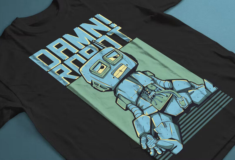 Damn Robots! T-Shirt Design