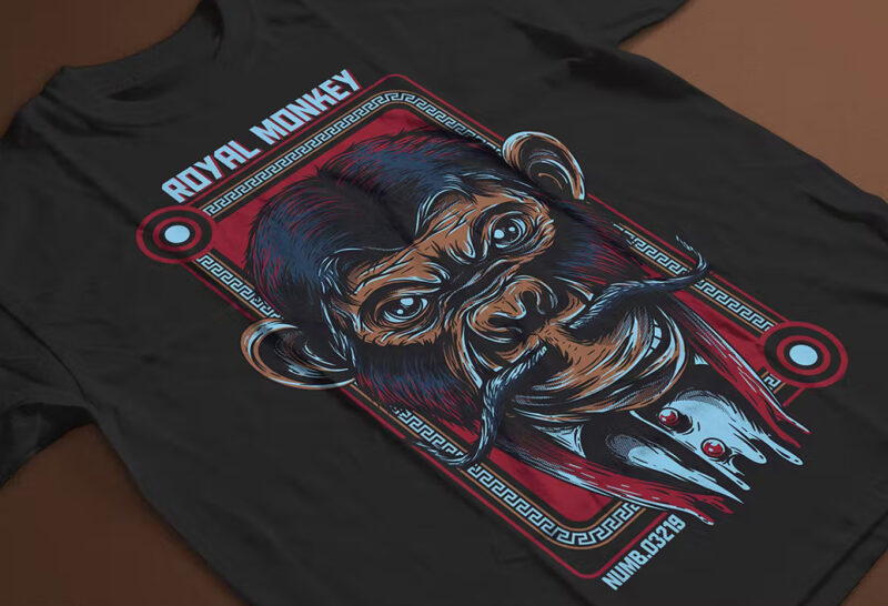 Royal Monkey T-Shirt Design