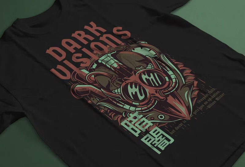 Dark Visions T-Shirt Design Template