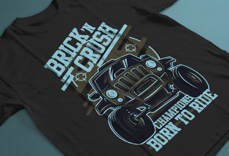 Brick n Crush T-Shirt Design Illustration