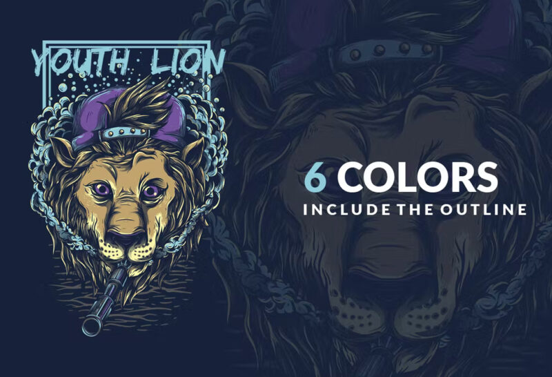 Youth Lion T-Shirt Design