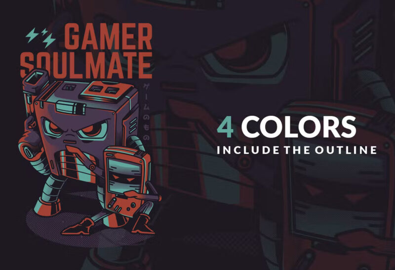 Gamer Soulmate T-Shirt Design