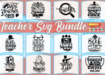 Teacher Svg Bundle t shirt designs for sale