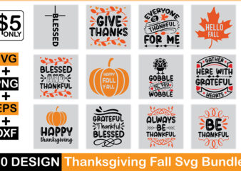 Thanksgiving Fall Svg Bundle t shirt designs for sale