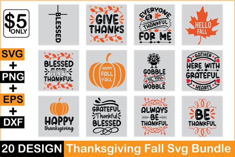 Thanksgiving Fall Svg Bundle