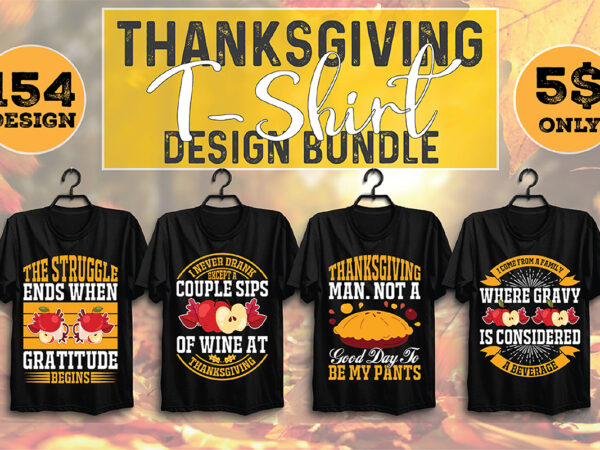 Thanksgiving t-shirt design bundle