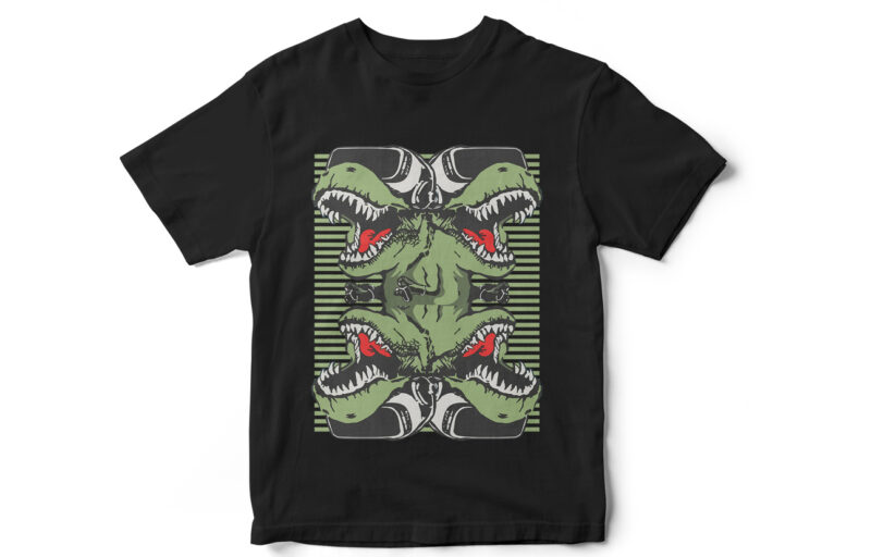 Trex, Dinosaur, t-shirt design, VR