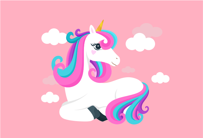 Unicorn In The Clouds t shirt vector graphic