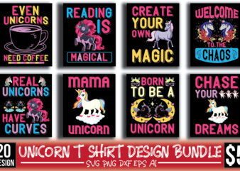 Unicorn T-shirt Design Bundle