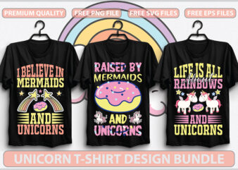 Unicorn T-shirt Design Bundle