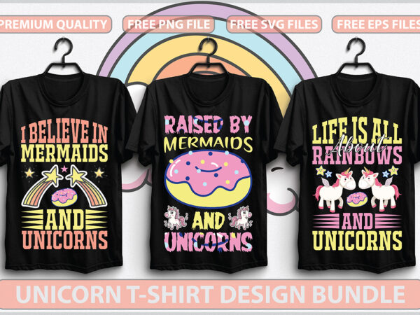 Unicorn t-shirt design bundle