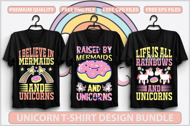 Unicorn T-shirt Design Bundle