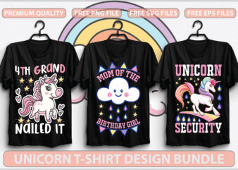 Unicorn T-shirt Design Bundle