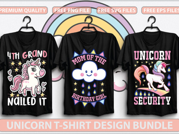 Unicorn t-shirt design bundle