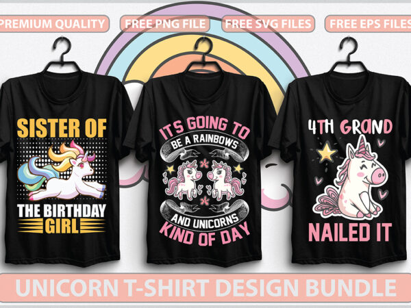 Unicorn t-shirt design bundle