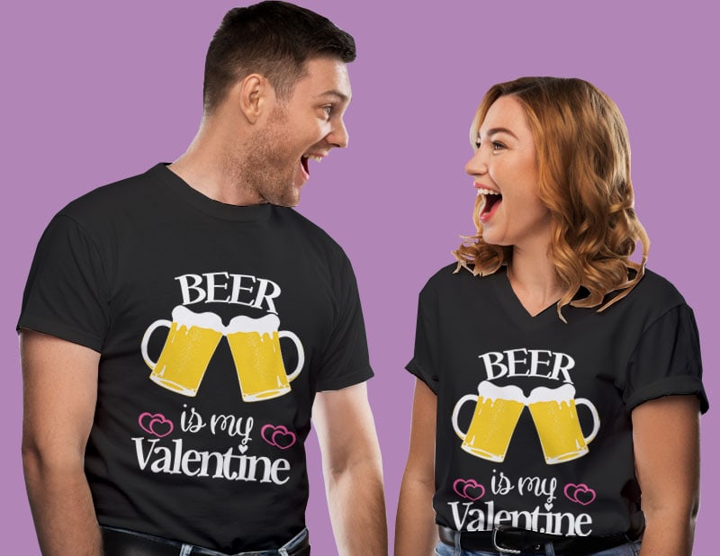 30 Valentine day tshirt designs bundle editable