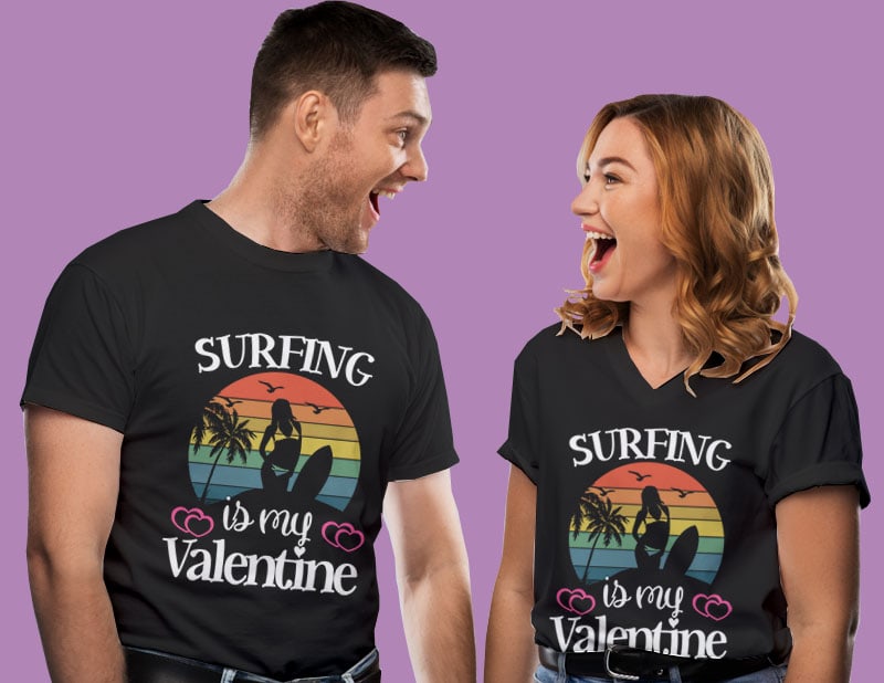 30 Valentine day tshirt designs bundle editable