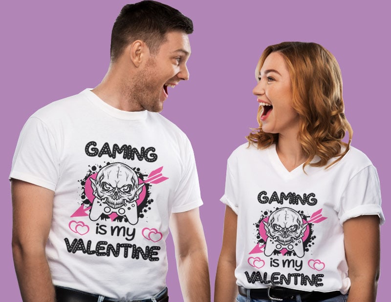 30 Valentine day tshirt designs bundle editable