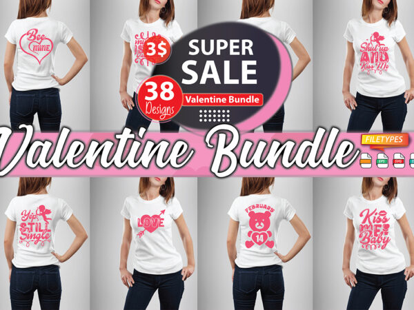 Valentine’s day svg design bundle