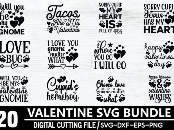 Valentine day svg bundle t shirt vector art