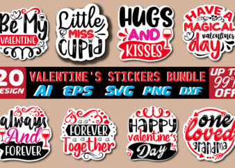 Valentine’s Sticker Design Bundle