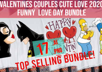 Valentines Couples Cute Love 2020 Funny Love Day Bundle February 14