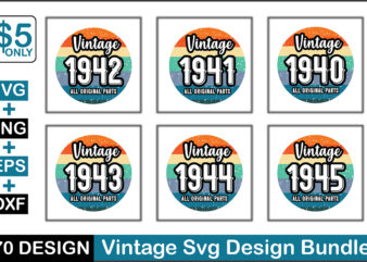 Vintage Svg Design Bundle