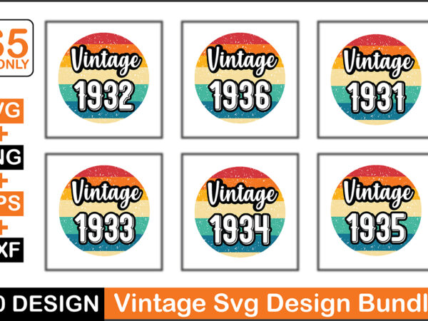 Vintage svg design bundle