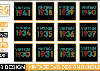 Vintage Svg Design Bundle